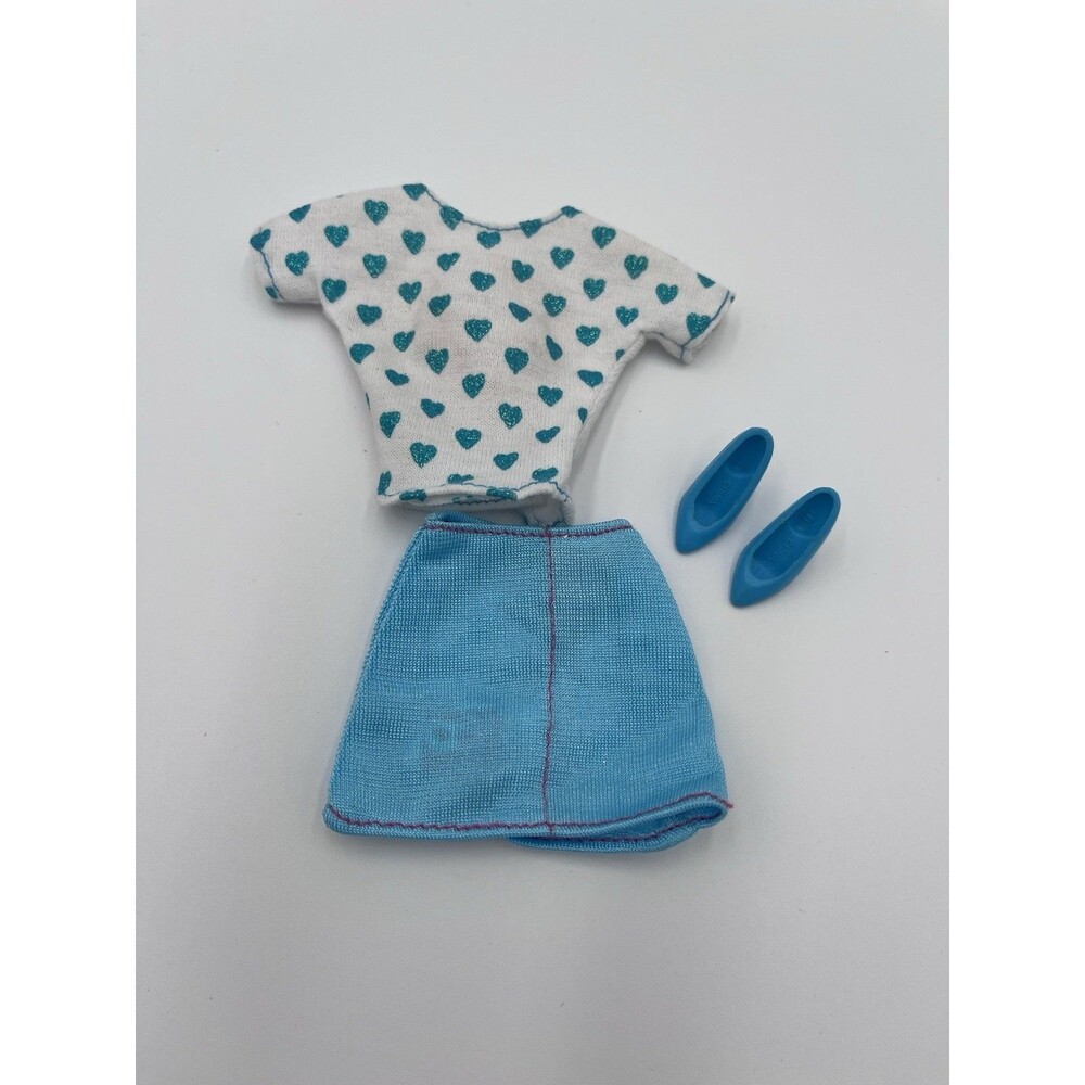 Mattel Blue Pretty Hearts Barbie Outfit Shoes 1995